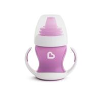 Munchkin Gentle Transition Tazza, Tazze per bambini con manici e coperchi, Senza BPA, Non perde, A prova di perdite, Silicone, 4+ Mesi, 4oz/118ml, Viola