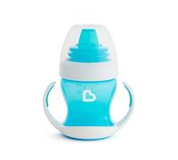 Munchkin Gentle Transition Tazza, Tazze per bambini con manici e coperchi, Senza BPA, Non perde, A prova di perdite, Silicone, 4+ Mesi, 4oz/118ml, Blu