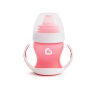 Munchkin Gentle Transition Tazza, Tazze per bambini con manici e coperchi, Senza BPA, Non perde, A prova di perdite, Silicone, 4+ Mesi, 4oz/118ml, Rosa