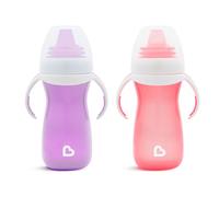 Munchkin Gentle Transition Tazza , Tazze per bambini , Senza BPA , Non perde , Tazze in silicone a prova di perdite per bambini , 4+ Mesi , 2 Pezzi , 10oz/296ml