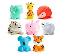 Munchkin Floating WildLove Animal Themed Rubber Bath Squirt Toys for Baby | Bath Toys for Children and Toddlers | Baby Essentials | Baby Bath Toys & Shower Toys for Children | 8 Pack | Wild Animals