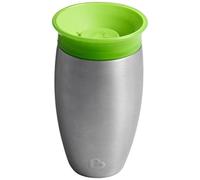 Munchkin Miracle Tazza Biberon in Acciaio Inossidabile a 360 Gradi, 296 Ml, Verd