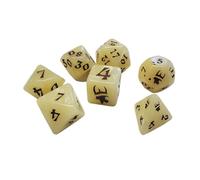 Munchkin Polyhedral Dice Set Tan/Brown | Custom Dice, use with Steve Jackson Games, DND, RPGs, Tabletop Games, and Role-Playing Adventures