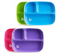 Munchkin Splash Divided Toddler Plates (2 Pack) | BPA-Free, No-Slip Bottom| Microwave & Dishwasher Safe | Assorted ColorsMunchkin Splash Divided Toddler Plates (2 Pack) | BPA-Free| Assorted Colors