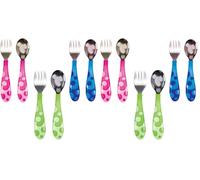 Munchkin Toddler Fork and Spoon Set (1 Spoon and 1 Fork) Assorted colours (Confezione da 2)