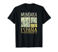 Mundaka Spagna Tavole da Surf e Onde Stampa Distressed Maglietta