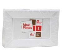 Mundigangas - Vassoio Rettangolare Bianco 330 x 225 mm 3 pz