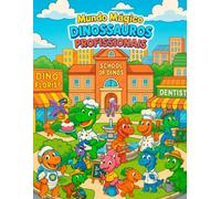 Mundo Mágico dos Dinossauros Profissionais: Livro de colorir para Crianças de Dinossauros e profissões