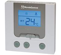 Mundocontrol - Termostato digitale | 86 x 86 x 23,5 mm | Gamma di potenza da 5 a 35° C | Protezione IP30