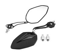 MUNEFE 1 Coppia Specchi laterali retrovisori della moto universale, specchietto retrovisore motociclistico, specchietti das scooter motociclisti regolabili per la maggior parte (Nero)