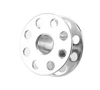 MUNEFE 100pcs Metal Bobbin, Sewing Bobbin, Sewing Machine, Suitable for Universal Industrial Sewing Machines (270010 Iron bobbin with holes)