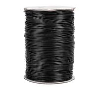 MUNEFE 160m Color Wax Line, Wax Cotton Thread, Necklace Cotton Thread, Suitable for Meeting All Handicraft Requirements (Black)