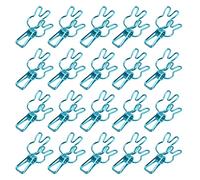 Munefe 20 pezzi forti clip a molla, piccole clip di metallo, clip multifunzioni, adatti per documenti di serraggio, certificati, biglietti, vestiti, ecc. (Blue)