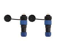 MUNEFE 2PCS Plugs e prese SD16, SD16 Plug femminile Presa maschile, Connettore di plastica circolare aeronautica per luoghi esterni come la comunicazione ed elettronica (SD16 2pin posteriore dado)