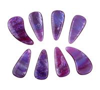 MUNEFE 8pcs guzheng finger picks, coperture per chiodi a corda Guzheng, protezioni per unghie in silicone per parti di sostituzione dello strumento a corda (Colore lattea)