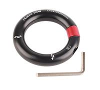 MUNEFE Anello per Rappel, O-Ring per Arrampicata su Roccia, Connettore da Arrampicata Staccabile con Apertura da 12 mm Assicurazione per Punto di Collegamento di Salvataggio per (Nero)