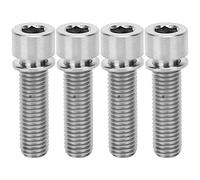MUNEFE Bike Handlebar Stem Bolts Screw, Bike Stem Bolts Screw, Titanium Alloy Stem Inner Hex Screws M7x25mm for Bike Stem 4Pcs