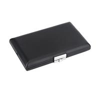 MUNEFE Custodia per supporto per canne di oboe, scatola del supporto per cante oboe in pelle nera, custodia per container canna con slot per le canne