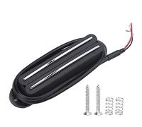 MUNEFE Dual Rail Humbucker, Hot Rail Ceramic Single Coil Sized Humbucker, 11K Dual Hot Rail Humbucker Pickup for Electric Guitars (Black silver track)