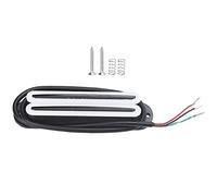 MUNEFE Dual Rail Humbucker, Hot Rail Ceramic Single Coil Sized Humbucker, 11K Dual Hot Rail Humbucker Pickup for Electric Guitars (White black track)