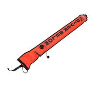 MUNEFE Marker Surface Buoy, Buoia del segnale di superficie, tubo di segnale subacqueo gonfiabile con striscia riflettente per snorkeling subacqueo subacqueo (5 piedi) (Rosso)
