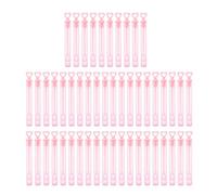 Munefe Mini Bubble Wands, Mini Bubble Party Bombons, bastoncini di bolle trasparenti rosa a forma di cuore per matrimoni per i premi di gioco (50pc)