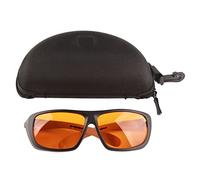 MUNEFE Occhiali di sicurezza per lasers, Occhiali di protezione per gli occhi in plastica, Occhiali protettivi per progetti in fibra ottica Lunghezza d'onda da 190 a 500 nm (Nera)