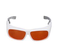 MUNEFE Occhiali di sicurezza per lasers, Occhiali di protezione per gli occhi in plastica, Occhiali protettivi per progetti in fibra ottica Lunghezza d'onda da 190 a 500 nm (Bianca)