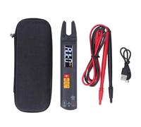 MUNEFE Open Jaw Digital Multimeter, Clamp Meter Open Jaw Fork, Auto Ranging Voltage Current Meter with Flashlight 100A for Measuring