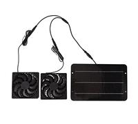 MUNEFE Solar Powered Fan Kit, Solar Fan for Shed, Solar Heater for Greenhouse for Greenhouses, Pet Houses, Treehouses, And Rvs, Etc