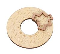 MUNEFE Strumento di melodia in legno, strumento di accordi di melodia in legno rotondo, Fifths Wooden Music Circle Wheel per Note Chiave Chiave firma