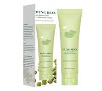 Mung Bean - Detergente viso bilanciato a pH per doppia pulizia, detergente viso Deep Pore, adatto per pelli sensibili, Face Mask Cleanser, rimozione punti neri (1)