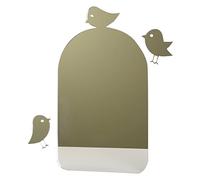 Mungai Mirrors-Specchio in Vetro Acrilico a Forma di Gabbia, Argento, 45 cm