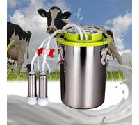 Mungitrice a doppio uso per bovini e ovini: mungitrice portatile e ricaricabile, dotata di contenitore in acciaio inossidabile e tettarelle in silicone alimentare.(For Cattle12L)