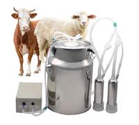 Mungitrice a pulsazione ricaricabile per capre e mucche, 14 l, portatile, elettrica, con arresto automatico e protezione per capezzoli (10 l, mucca di ricarica)