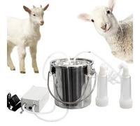 Mungitrice Ad Aspirazione Diretta For Capre E Mucche, Tipo Plug-in, Aspirazione Regolabile, Arresto Automatico, Con Secchio In Acciaio Inossidabile For Uso Domestico, 5 L(Sheep)