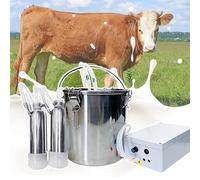 Mungitrice Elettrica A Vuoto Pulsante Per Mucche (3L/5L/10L/14L), Potenza Di Aspirazione E Velocità Regolabili, Arresto Automatico Quando È Pieno, Per Mucche Da Latte, Pecore ,3L,Cattle