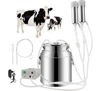 Mungitrice Elettrica Mungitrice Elettrica per Mucche E Pecore, Mungitrice per Capre da 5 Litri, Latte per Mucche E Pecore per Capre, Attrezzatura per La Mungitura Automatica Porta, for Cows, 5L