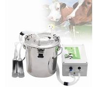 Mungitrice elettrica per bovini, con arresto automatico, aspirazione regolabile, secchio per latte in acciaio inossidabile 304, per allevamento di ovini e bestiame, fattoria domestica Cow 3L