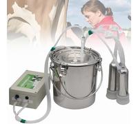 Mungitrice elettrica per bovini, efficiente e portatile, secchio per il latte in acciaio inossidabile 304, con arresto automatico, per allevamento di pecore e bestiame, fattoria domestica Cow 10L