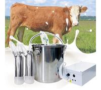Mungitrice elettrica per mucche e pecore (3L/5L/10L),si arresta automaticamente quando il contenitore del latte è pieno,estrazione del latte confortevole,5L,Cattle
