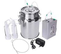 Mungitrice elettrica per mucche e pecore, secchio in acciaio inox da 7 l, velocità regolabile con dispositivo di arresto automatico, pompa a vuoto per uso domestico e commerciale