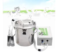 Mungitrice elettrica, per mucche e pecore, secchio per il latte in acciaio inossidabile 304, pompa per vuoto a pulsante automatica, per piccole aziende agricole domestiche Cow 3L