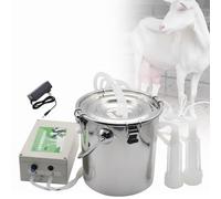 Mungitrice elettrica, per mucche e pecore, secchio per il latte in acciaio inossidabile 304, pompa per vuoto a pulsante automatica, per piccole aziende agricole domestiche Sheep 3L