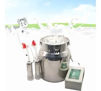 Mungitrice elettrica, per mucche e pecore, secchio per il latte in acciaio inossidabile 304, pompa per vuoto a pulsante automatica, per piccole aziende agricole domestiche Cow 14L