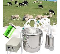 Mungitrice Per Capre, Durata Della Batteria Da 3 A 5 Ore, Mungitrice Elettrica Con Aspirazione E Pulsazione Regolabili, Mungitrice Portatile Per Mucche Con Secchio In Acciaio Inox.(Sheep,10L)