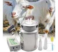 Mungitrice Per Mucche E Pecore, Mungitrice Per Bovini in Acciaio Inossidabile, Capacità 10 L, Arresto Automatico Quando Il Latte È Pieno, Tubo Del Latte in Silicone,10L,For sheep