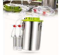 Mungitrice portatile per mucche e capre, 8-16L, attrezzatura per caseificio | Mungitrice con pompa a pulsazione integrata da 48 W, spegnimento automatico a secchio pieno