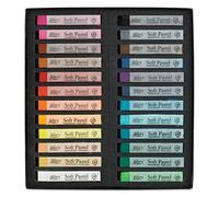Mungyo Gallery Soft Pastel Squares Cardboard Box Set of 24 - Assorted Colours