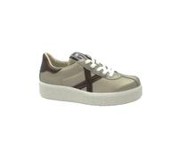 MUNICH 8295106 BARRU SKY beige scarpe donna sneakers lacci tessuto pelle platfor